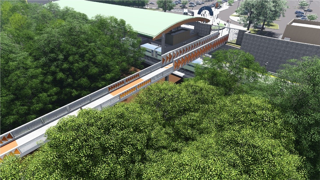 Indian Creek Pedestrian Bridge Rendering